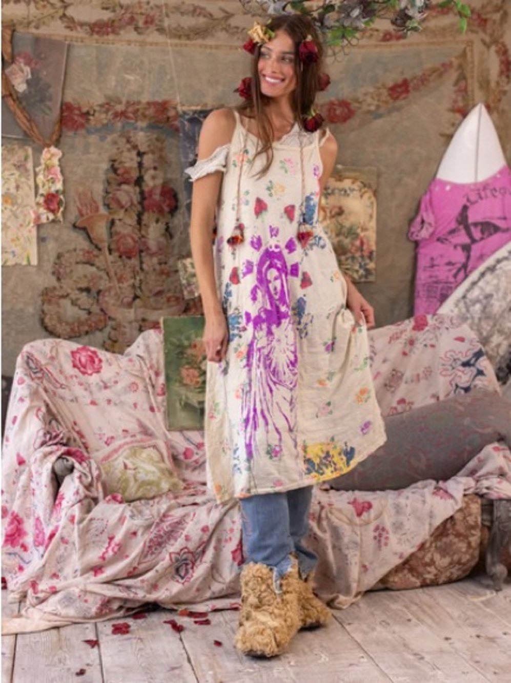 ⭐️🍓Magnolia Pearl Paola Lana Tank Dress OUR LADY WITH HALO